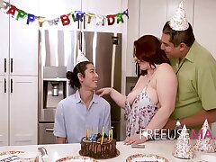 MILF Enchanting University Beauty: Stepsons' Birthday Surprise