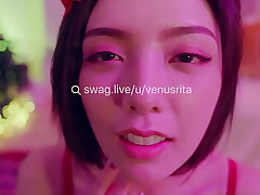 Christmas POV Date: A Sexy Asian Girl's Intimate Moment